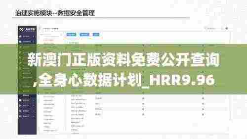 新澳门正版资料免费公开查询,全身心数据计划_HRR9.96